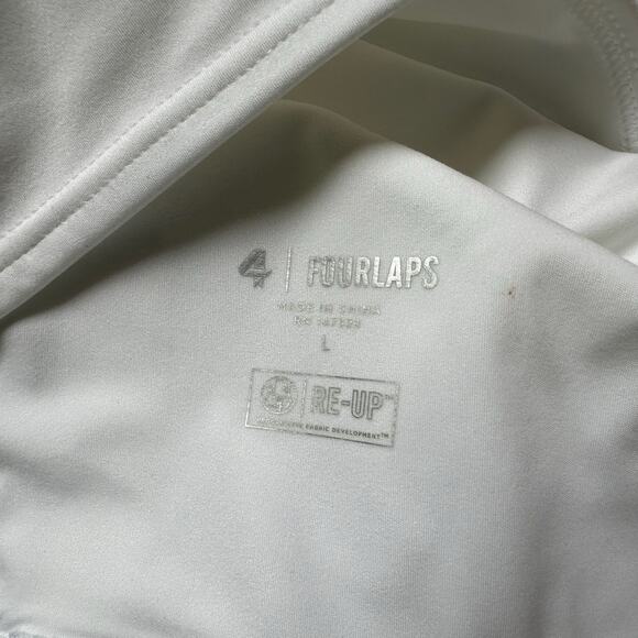 FOURLAPS Poise Longline Bra Basic White Women's Size Large NWT Run Low Impact - Picture 7 of 9